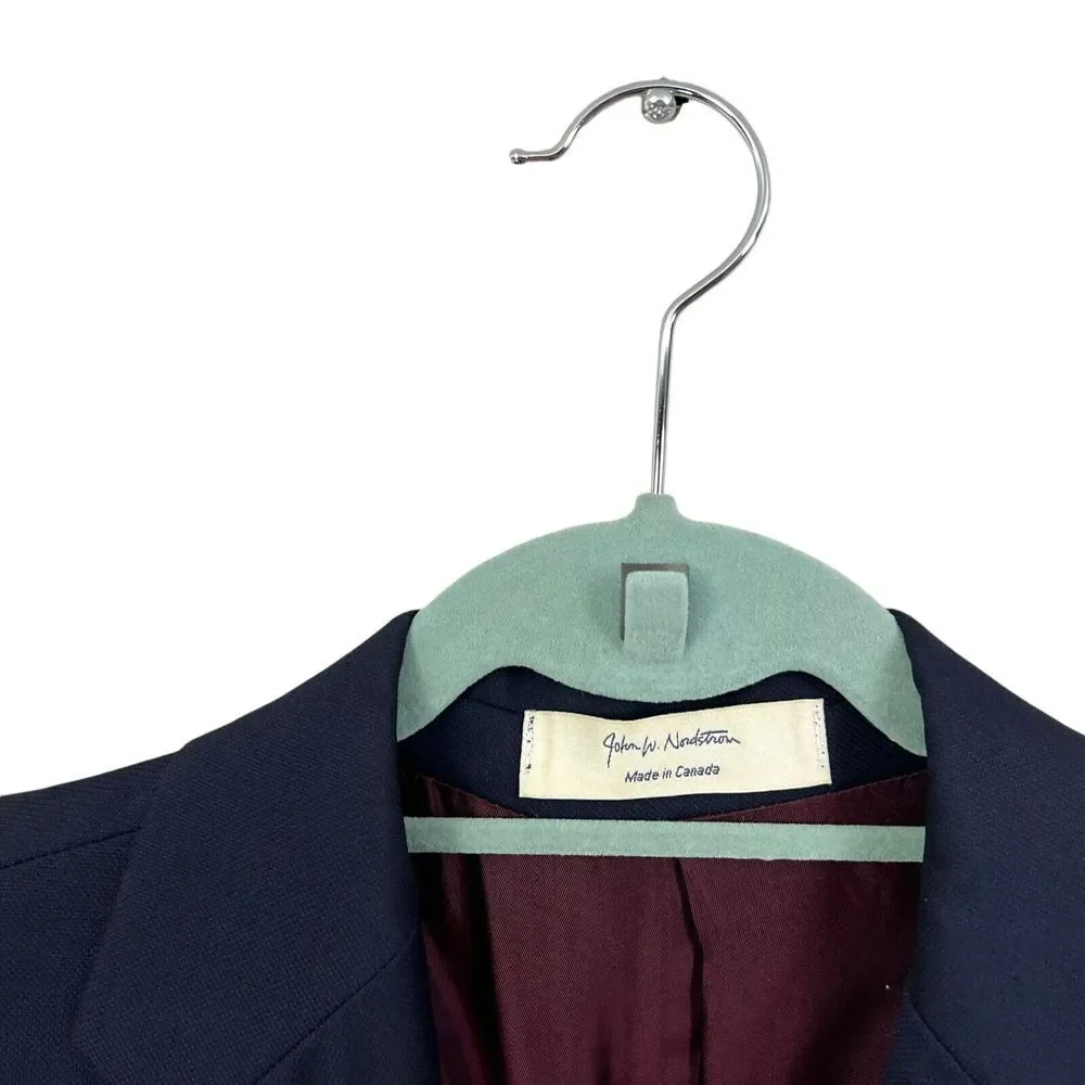 John W Nordstrom‎ Mens Wool Blazer Suit Notched Two Button Vented Navy Sz 42 C-S
